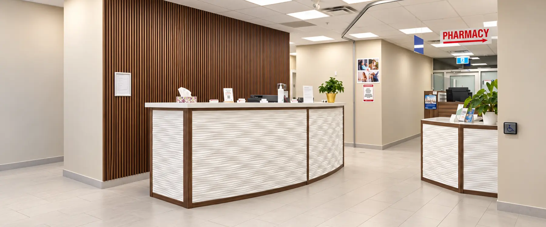 TrueCare Medical Centre reception in Milton, Ontario