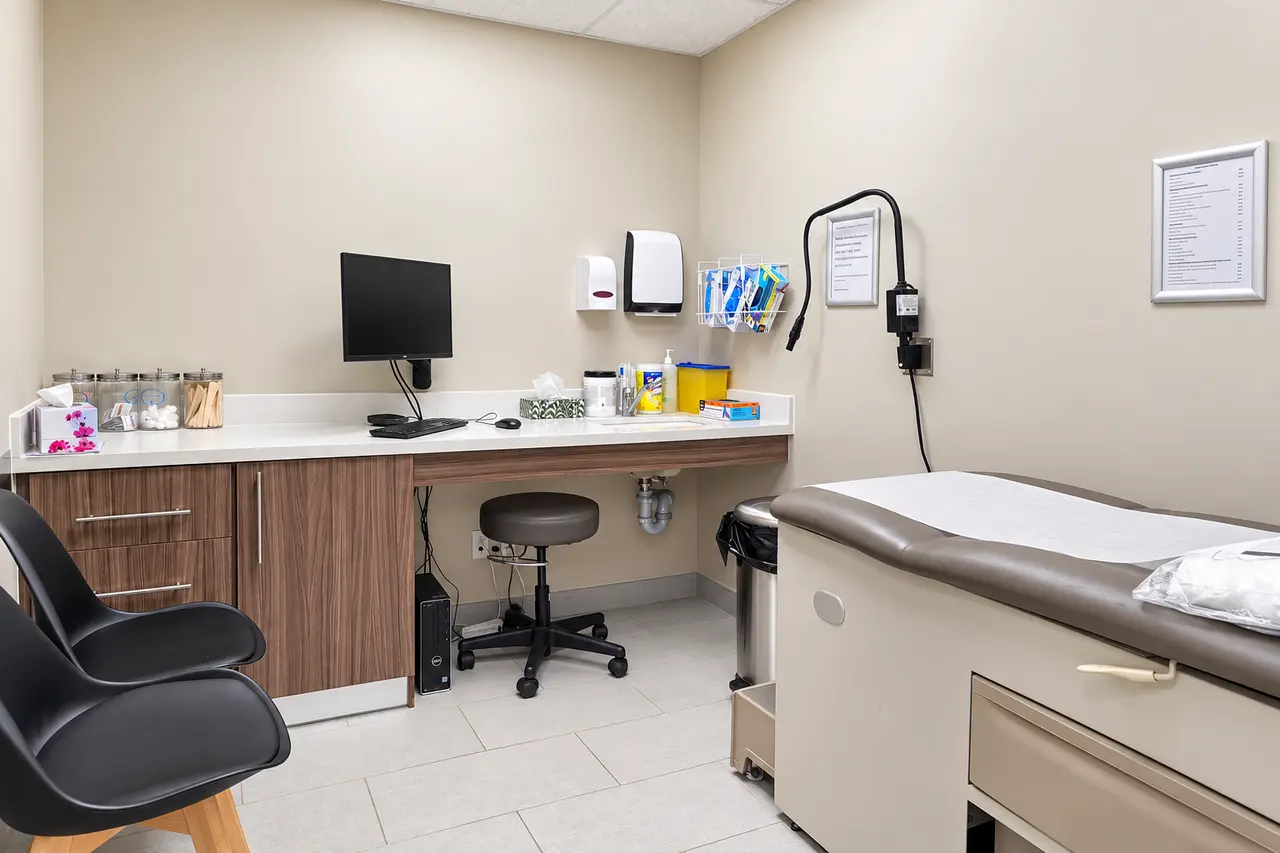 TrueCare Medical Centre examination room for medical services in Milton